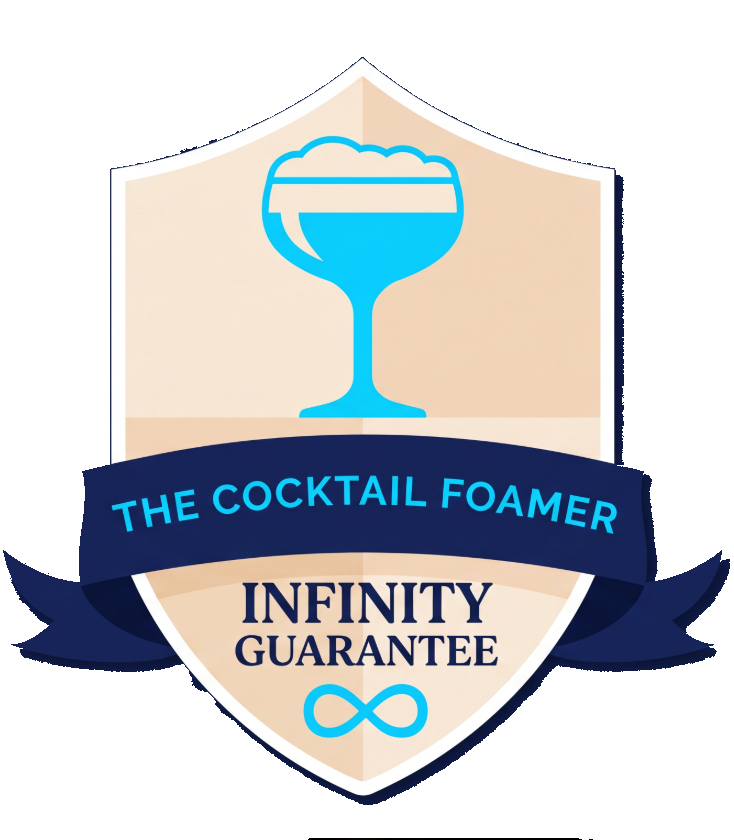 The Cocktail Foamer Infinity Guarantee badge