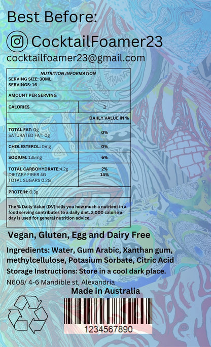 Cocktail Foamer Unsweetened Case (12 Units)