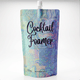 Cocktail Foamer Unsweetened 500mL cocktail foamer for home bartenders, iridescent stand-up pouch with white screw-top spout